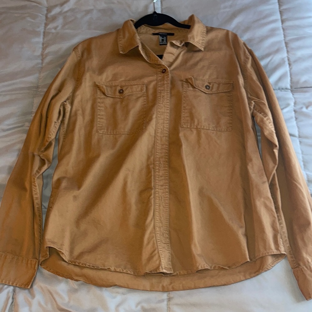 Forever 21 Brown Button Up Shirt